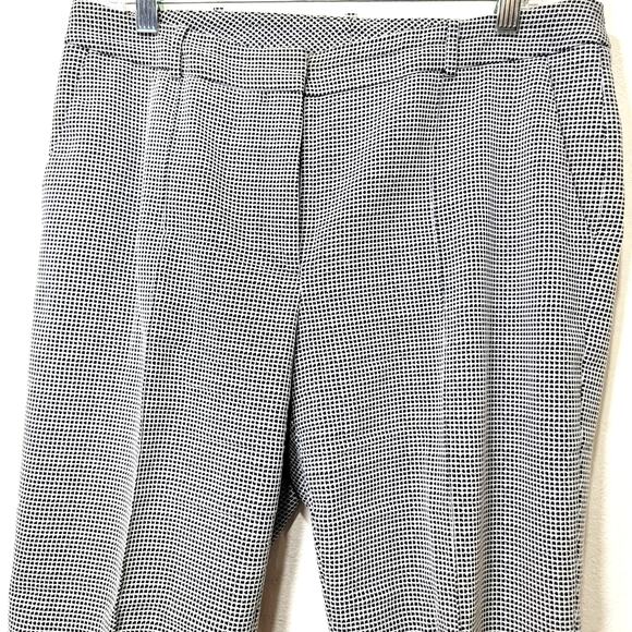 Hugo Boss Acrila Pants 6 White Black Check Slacks Texture Business Corpcore - Picture 1 of 13